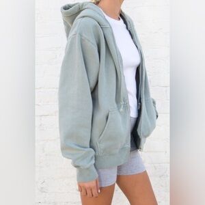 Brandy Melville Blue Oversized Long Sleeve Hoodie